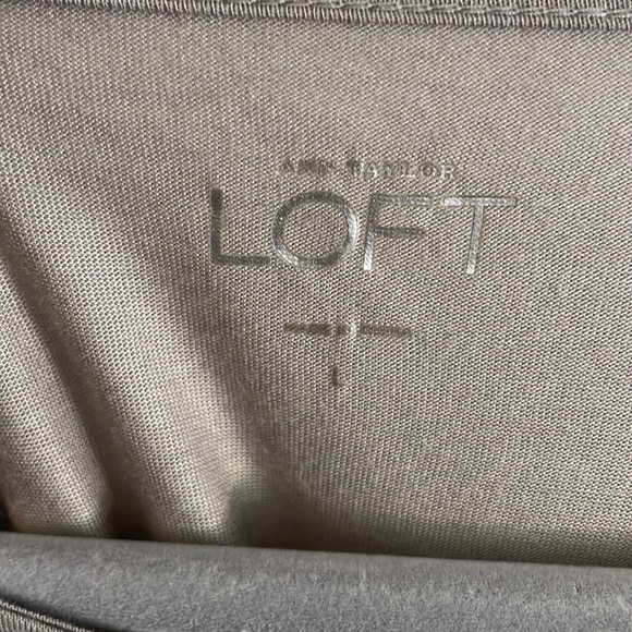 LOFT Large Grey Beaded Drape Top - Picture 3 of 7